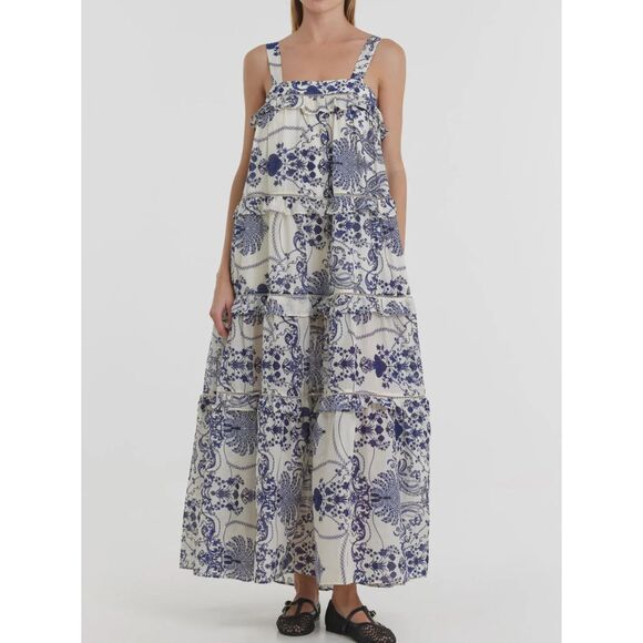 DEVOTION TWINS‎ Reggina Floral Maxi Dress NWT Small - Picture 1 of 6